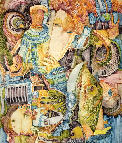 Something's fishy here by Nikky Wirth, Work on Paper for Sale on Singulart