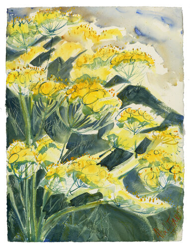 Dill before Mountain von Alix Hallman Travis, Malerei kaufen auf Singulart