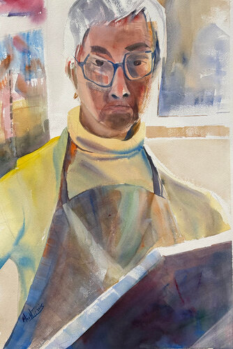Self Portrait 1 di Alix Hallman Travis, Pittura in vendita su Singulart