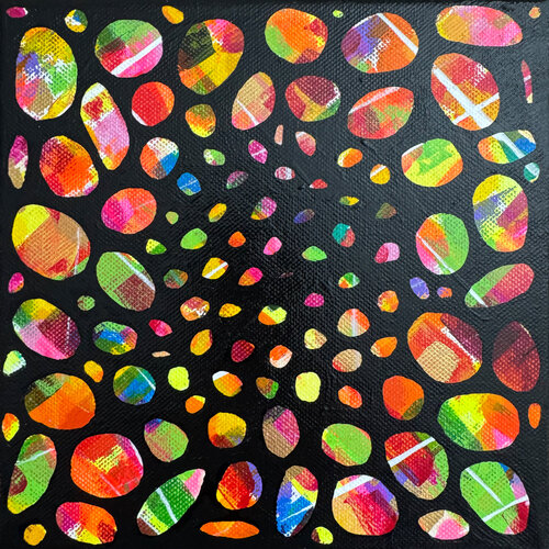 Schwarze Rose Mini von Katrin Dillmann, Malerei kaufen auf Singulart