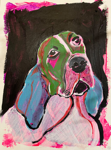 Dog N⁰ 1 by Katrin Dillmann, Painting for Sale on Singulart