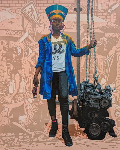 Conquérante Anita 1ère A13 di William Tagne njepe, Pittura in vendita su Singulart