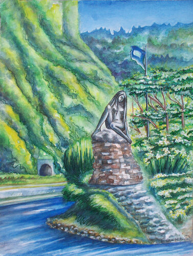 The Legend of the Loreley on the Rhine von Olga Milova, Malerei kaufen auf Singulart