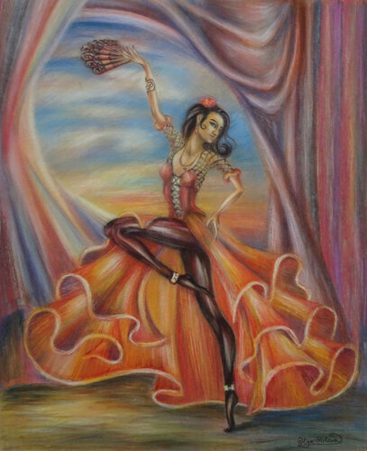 Karmen – the Flame of Dance von Olga Milova, Zeichnungen kaufen auf Singulart