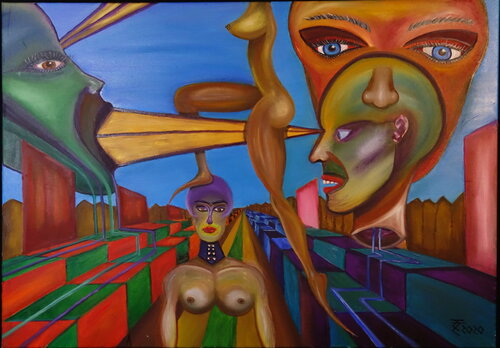 Half Lady van Tilo Tscheulin, Schilderij te koop op Singulart