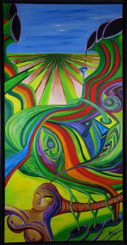 Organisch expressive Trilogie Teil(3) Concious Horizon di Tilo Tscheulin, Pittura in vendita su Singulart