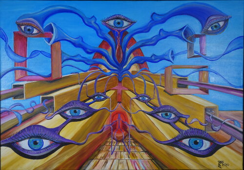 Die Geburt des 9. Auges di Tilo Tscheulin, Pittura in vendita su Singulart