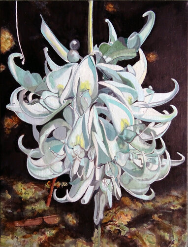 Tahitian Jade Orchid di Moorland Productions (Kenneth Hay / Seetha A), Pittura in vendita su Singulart
