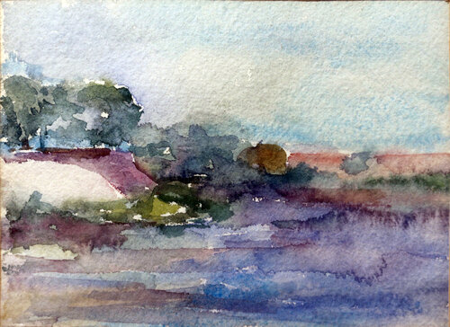 The River Rhône at Arles de Moorland Productions (Kenneth Hay / Seetha A), Pintura a la venta en Singulart