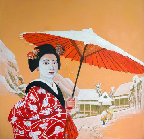 Geisha No 3 in Two Modes de Moorland Productions (Kenneth Hay / Seetha A), Pintura a la venta en Singulart