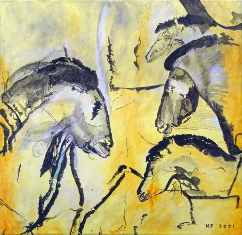Chauvet Horses de Moorland Productions (Kenneth Hay / Seetha A), Pintura a la venta en Singulart