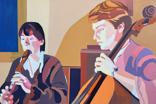 The Concert: Boismortier van Moorland Productions (Kenneth Hay / Seetha A), Schilderij te koop op Singulart