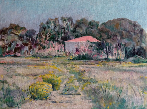 Buildings near Paphos lighthouse by Moorland Productions (Kenneth Hay / Seetha A), 회화 for Sale on Singulart