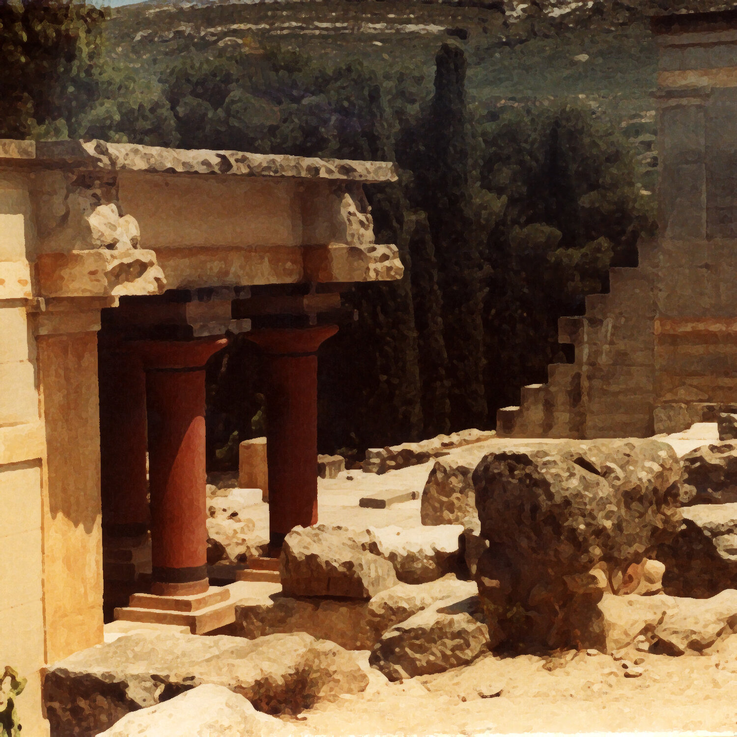 Knossos, Crete. Moorland Productions (Kenneth Hay / Seetha A) Druck zu verkaufen