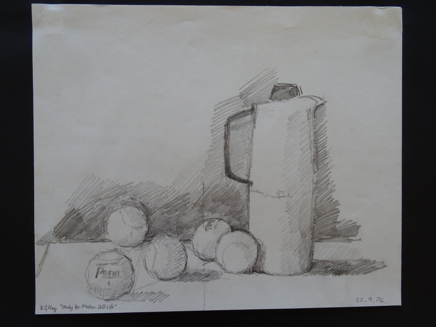 Study for 'Modern Still LIfe' Moorland Productions (Kenneth Hay / Seetha A) Zeichnungen zu verkaufen