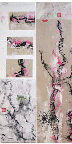 Gledista mit Kiefer (2 x 20x80x3cm) by Christiane Hiltrop, Other Media for Sale on Singulart