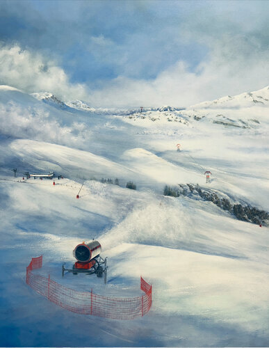 Silent Slopes par Julie Hammonds, Peinture en vente sur Singulart