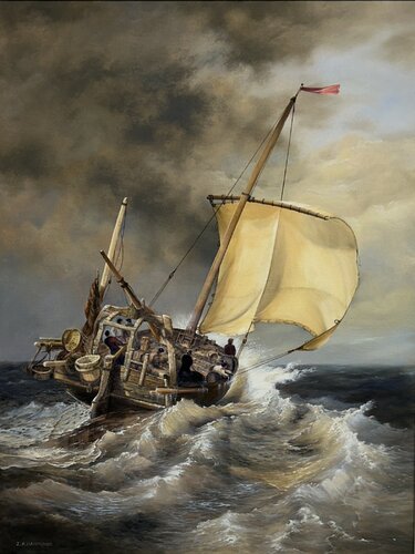 Dutch Pink - after Cooke par Julie Hammonds, Peinture en vente sur Singulart