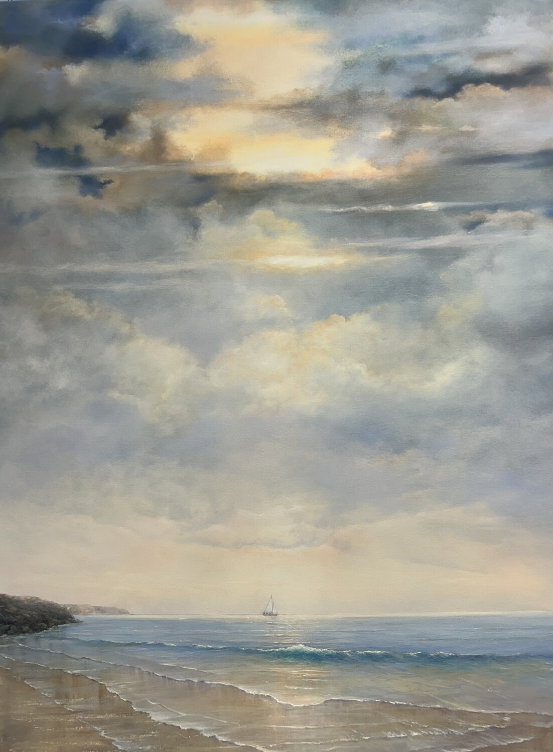“The Lonely Sea and The Sky” Julie Hammonds Originalgemälde zu verkaufen