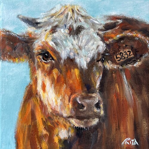 Cow 5832 mini von Rita Hsu, Malerei kaufen auf Singulart