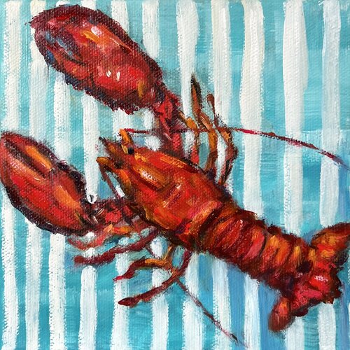 Harbour Red - Lobster Portrait von Rita Hsu, Malerei kaufen auf Singulart