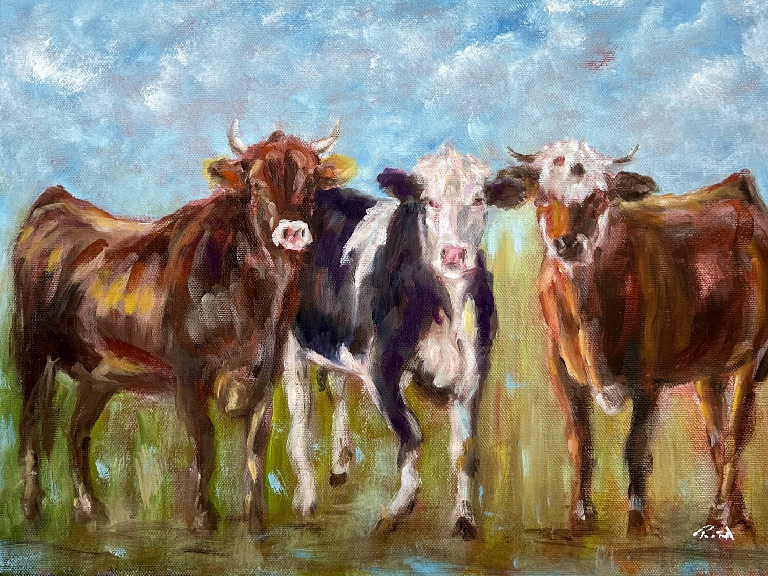 Three Cows Under Open Skies Rita Hsu