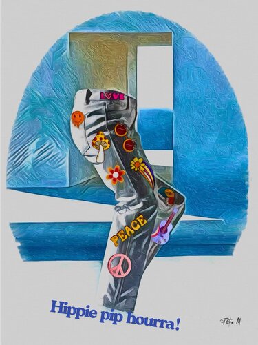 Hippie pip hourra ! di Piétra M (Martine Poli), Digitale in vendita su Singulart
