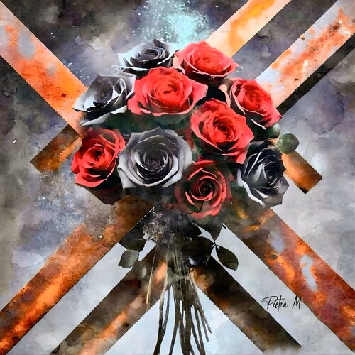 “Bouquet suspendu sous l’acier” von Piétra M (Martine Poli), Digital kaufen auf Singulart