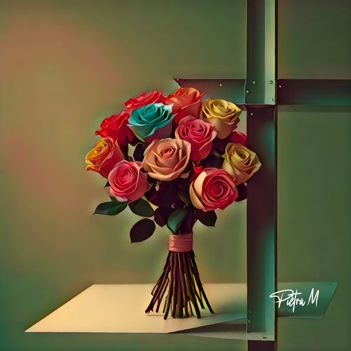 La Rose Inversée di Piétra M (Martine Poli), Digitale in vendita su Singulart