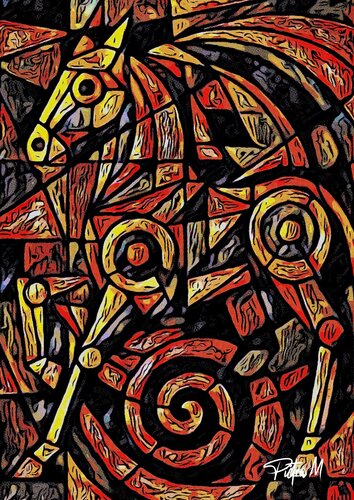 Le cheval mécanique di Piétra M (Martine Poli), Digitale in vendita su Singulart