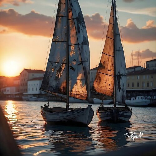 “Les Voiles de l’Adieu” ' de Piétra M (Martine Poli), Digital a la venta en Singulart