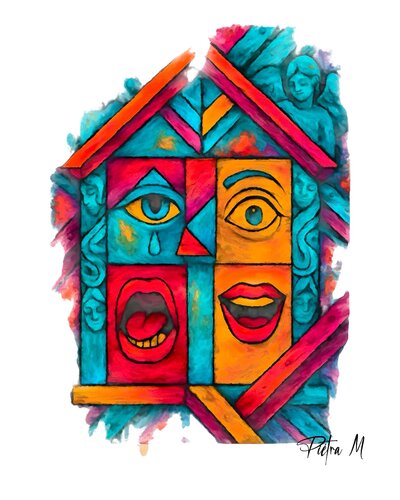 Maisons émotives van Piétra M (Martine Poli), Digitaal te koop op Singulart