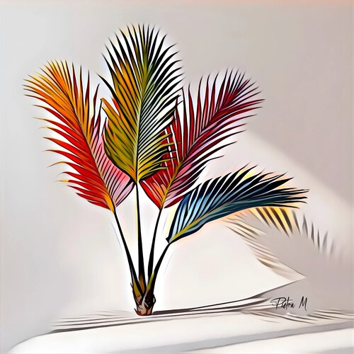 “Palm Aura” van Piétra M (Martine Poli), Digitaal te koop op Singulart
