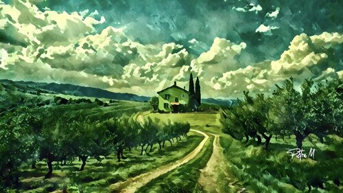 “L’Olivier des Silences” van Piétra M (Martine Poli), Digitaal te koop op Singulart