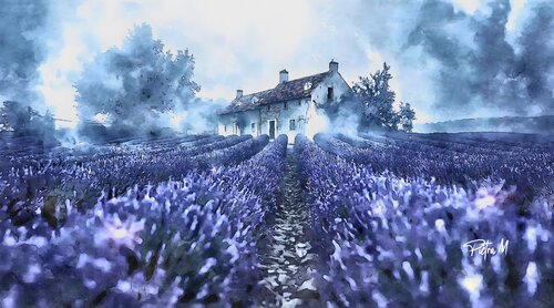 “La Lavande et le Souffle” van Piétra M (Martine Poli), Digitaal te koop op Singulart