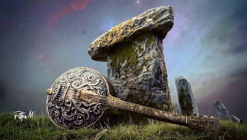 Chambre cosmique du dolmen di Piétra M (Martine Poli), Fotografia in vendita su Singulart