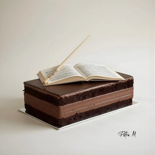 Partition en chocolat. van Piétra M (Martine Poli), Digitaal te koop op Singulart
