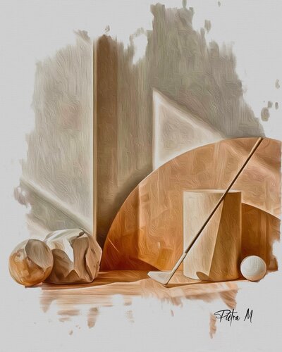 Golf minimal di Piétra M (Martine Poli), Digitale in vendita su Singulart