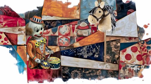 Le cirque des souvenirs van Piétra M (Martine Poli), Digitaal te koop op Singulart
