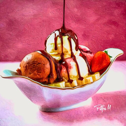 L’Étreinte du Chocolat et du Temps de Piétra M (Martine Poli), Digital a la venta en Singulart