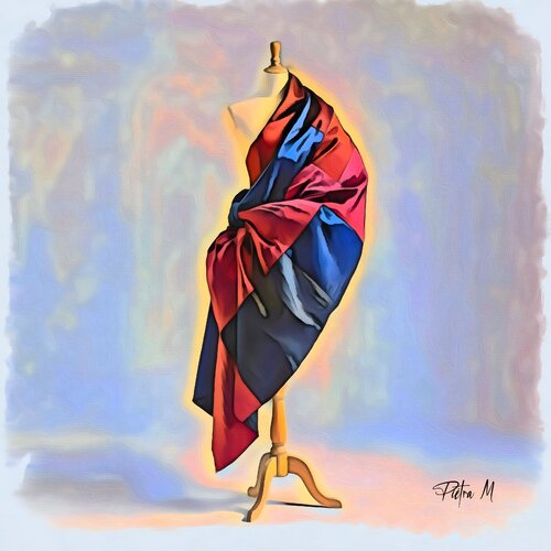 La Gardienne des Drapés by Piétra M (Martine Poli), Digital for Sale on Singulart