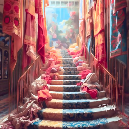 L’Escalier des Ateliers Secrets by Piétra M (Martine Poli), Digital for Sale on Singulart