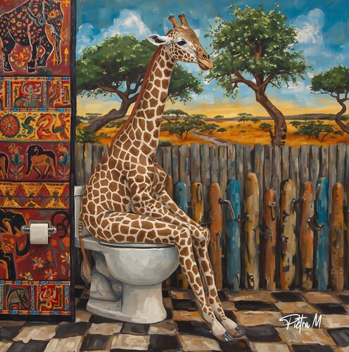 Haute Solitude (La Girafe) van Piétra M (Martine Poli), Digitaal te koop op Singulart
