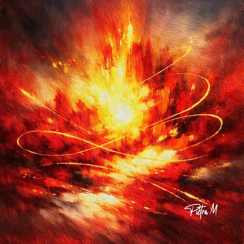 URSS — « Feu Rouge Cosmique » de Piétra M (Martine Poli), Digital a la venta en Singulart