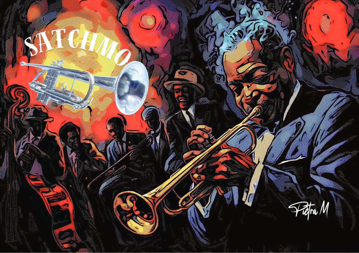 “Satchmo suspend son souffle” Piétra M (Martine Poli) Digital zu verkaufen