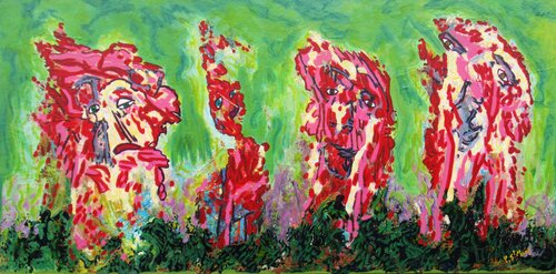 Mon cœur sur tapis vert van Christian Saint Marc, Schilderij te koop op Singulart