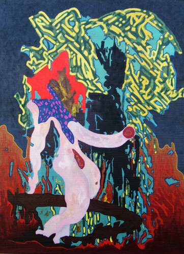 Portait à la main tranchée van Christian Saint Marc, Schilderij te koop op Singulart