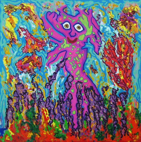 faintaisie rose van Christian Saint Marc, Schilderij te koop op Singulart