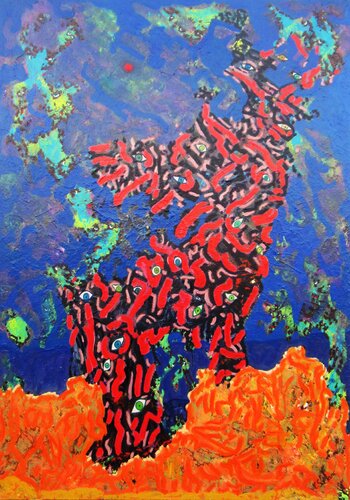 Les yeux du désir van Christian Saint Marc, Schilderij te koop op Singulart