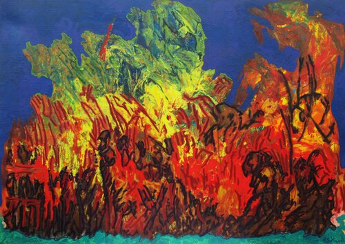 Au fil de l'eau di Christian Saint Marc, Pittura in vendita su Singulart